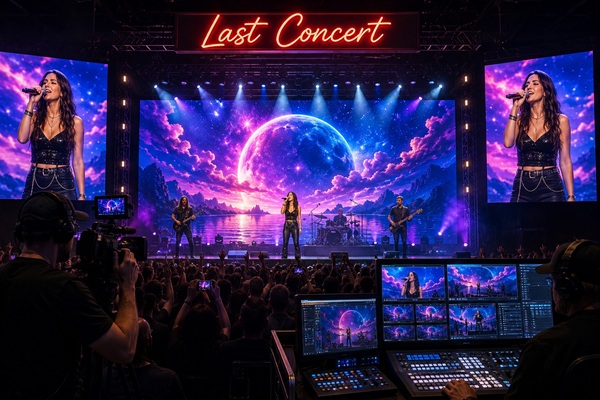 Virtual Production at a Concert with High Redundancy Requirement